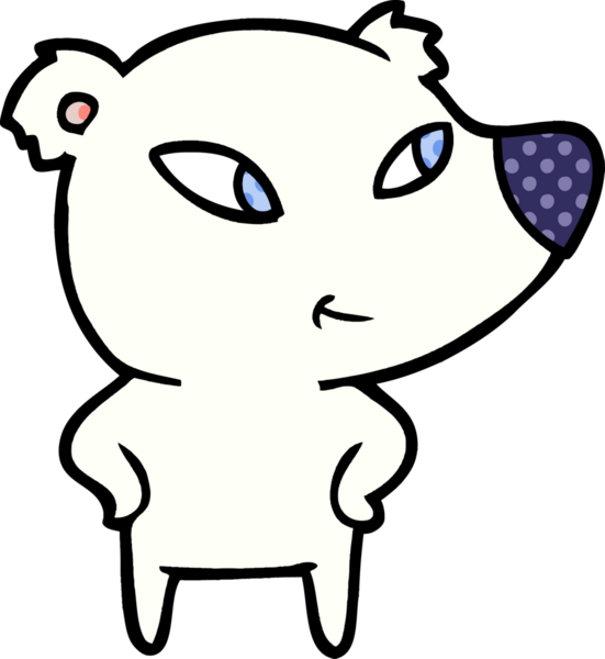 Bir insan tarafından çizilmiş kutup ayısı karikatürü