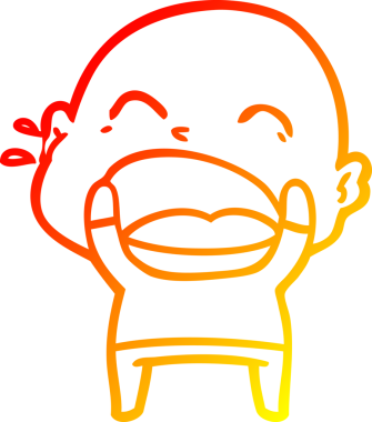 Bir insan tarafından çizilmiş kel adam diye bağıran çizgi film çizimi.