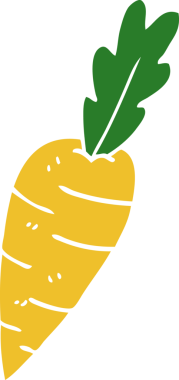 Bir insan tarafından çizilmiş organik havuç karalaması.