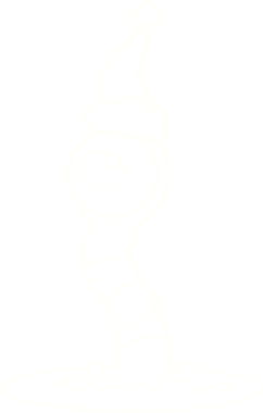 Bir insan tarafından çizilmiş Noel Canavarı Tebeşiri