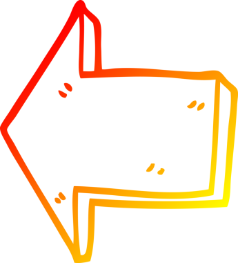 Bir insan tarafından çizilmiş bir çizgi filmin sıcak gradyan çizimi