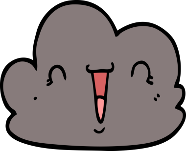 bir insan tarafından çizilmiş mutlu bir bulut