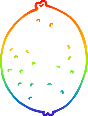 gökkuşağı gradyan çizgi çizimi bir insan tarafından çizilmiş bir karikatür limon