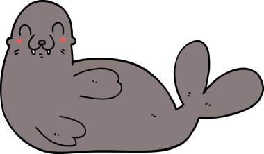 Bir insan tarafından çizilmiş karikatür mührü