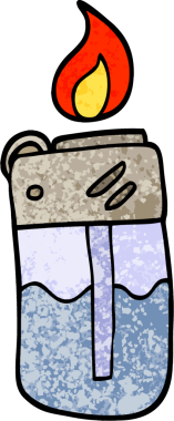 Bir insan tarafından çizilmiş grunge desenli çizgi film çakmağı.