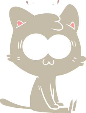 Bir insan tarafından çizilmiş düz renkli çizgi film.