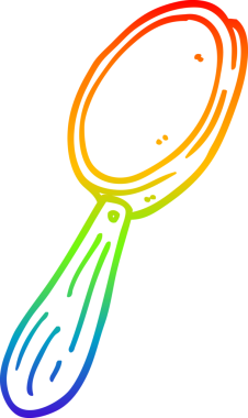 gökkuşağı gradyan çizgi çizimi bir insan tarafından çizilmiş bir çizgi büyüteç