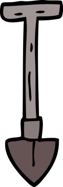 bir insan tarafından çizilmiş karalama küreği