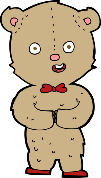 Bir insan tarafından çizilmiş oyuncak ayı.