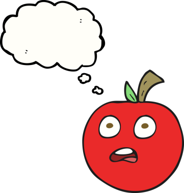 Bir insan tarafından çizilmiş serbest çizim baloncuk domates.