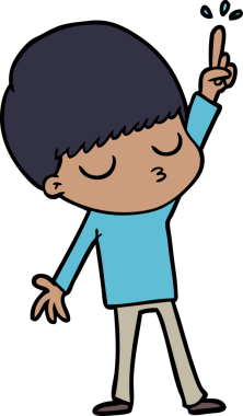 Bir insan tarafından çizilmiş sakin çocuk çizgi filmi.