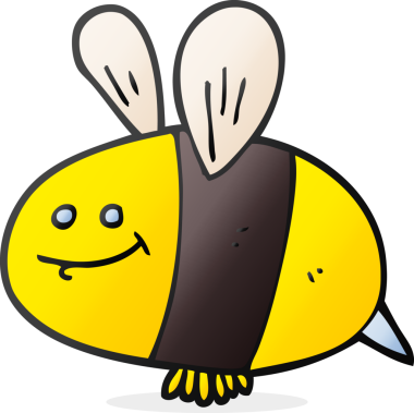 Bir insan tarafından çizilmiş serbest çizgi film arısı.