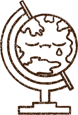 Ağlayan Küre Kömürü Bir insan tarafından çizilmiş