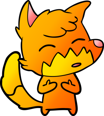 bir insan tarafından çizilmiş tilki çizgi filmi