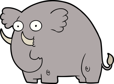 Bir insan tarafından çizilmiş bir fil.