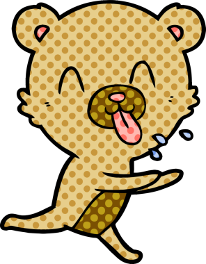 Bir insan tarafından çizilmiş bir çizgi film karakteri.