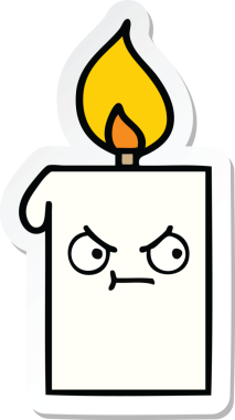 Bir insan tarafından çizilmiş şirin bir çizgi filmin çıkartması.