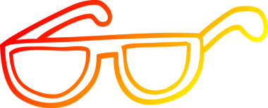 Bir insan tarafından çizilmiş çizgi film güneş gözlüğü çizimi.