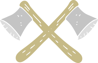 Bir insan tarafından çizilmiş çapraz eksenlerin düz renk çizimi