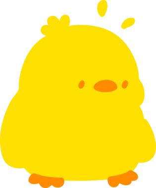 Bir insan tarafından çizilmiş sevimli yavru kuş.