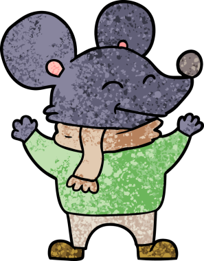 bir insan tarafından çizilmiş çizgi film faresi