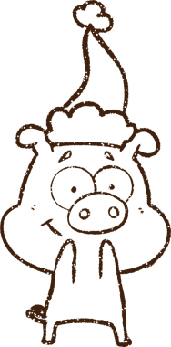 Noel Domuz Kömürü Bir insan tarafından çizilmiş