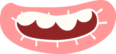 Bir insan tarafından çizilmiş karalama ağız.