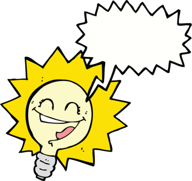 Bir insan tarafından çizilmiş Konuşma Baloncuklu Ampul