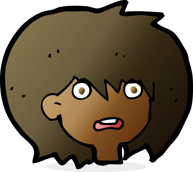 bir insan tarafından çizilmiş şok edici bir çizgi film.