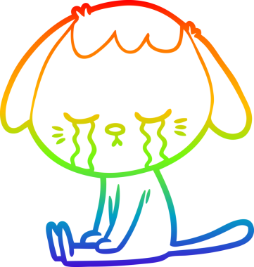 gökkuşağı gradyan çizimi bir insan tarafından çizilmiş bir çizgi köpek