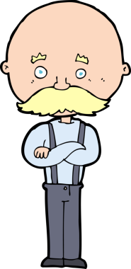 bir insan tarafından çizilmiş karikatür büyükbaba