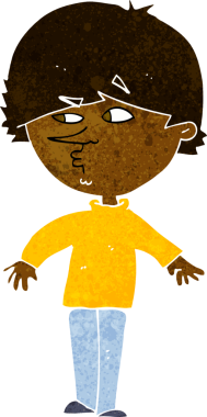 Bir insan tarafından çizilmiş, omzunun üstünden bakan şüpheli bir adam.