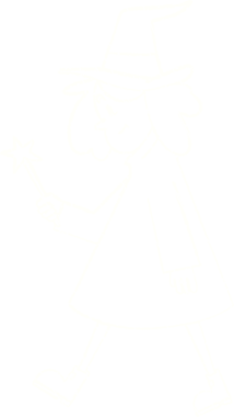 Bir insan tarafından çizilen Cadı Tebeşiri