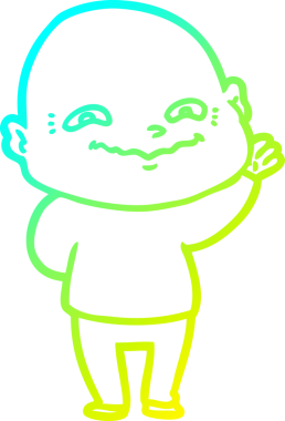 Bir insan tarafından çizilmiş ürpertici bir çizgi film çizimi.