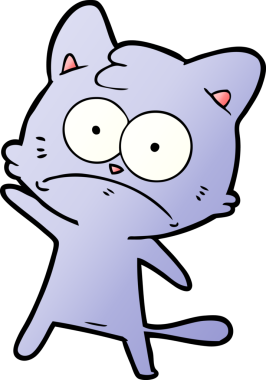 bir insan tarafından çizilmiş sinirli bir kedi.