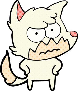 Bir insan tarafından çizilmiş bir tilki.