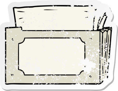 Bir insan tarafından çizilmiş dosyaların çizgi film klasörünün sıkıntılı etiketi