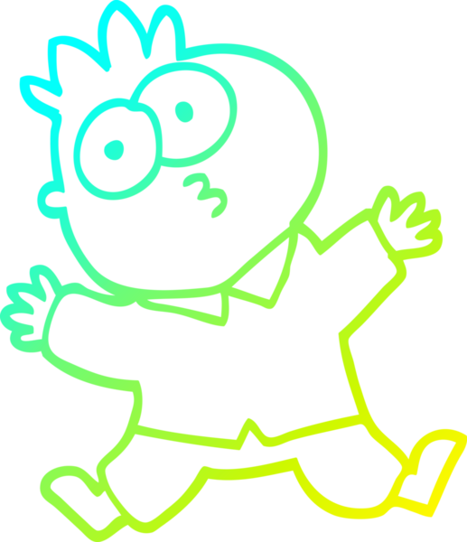 Bir insan tarafından çizilmiş komik bir ofis adamının soğuk çizgi çizimi.