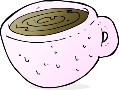 bir insan tarafından çizilmiş bir kahve fincanı.