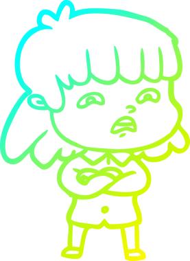 Bir insan tarafından çizilmiş endişeli bir karikatür çizimi.