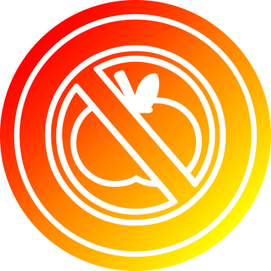 Bir insan tarafından çizilmiş sağlıklı yiyecek dairesel simgesi yok.