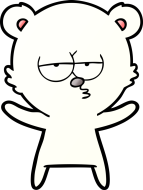 Bir insan tarafından çizilmiş kutup ayısı karikatürü