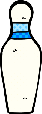 Bir insan tarafından çizilmiş karalama bovling pimi.
