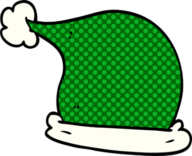 Bir insan tarafından çizilmiş noel şapkaları.