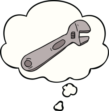 Bir insan tarafından çizilmiş düşünce baloncuklu çizgi film anahtarı