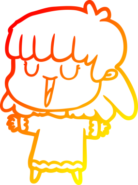 Bir insan tarafından çizilmiş bir karikatür kadın çizimi