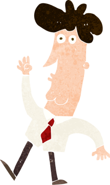 Bir insan tarafından çizilmiş bir ofis adamı.