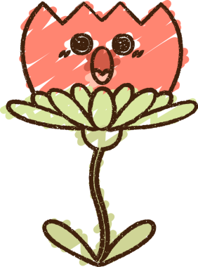 Bir insan tarafından çizilen çiçek tebeşiri