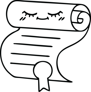 Bir insan tarafından çizilen sözleşmenin çizgi çizimi