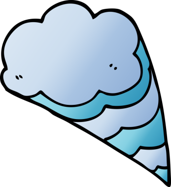 bir insan tarafından çizilmiş karalama dekoratif bulut elementi